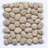 Mozaïek op net | 33x33 cm | Florida Beach Pebbles natuursteen mozaïek, mozaïek, beige, keien, pebbles, badkamer, wandtegels